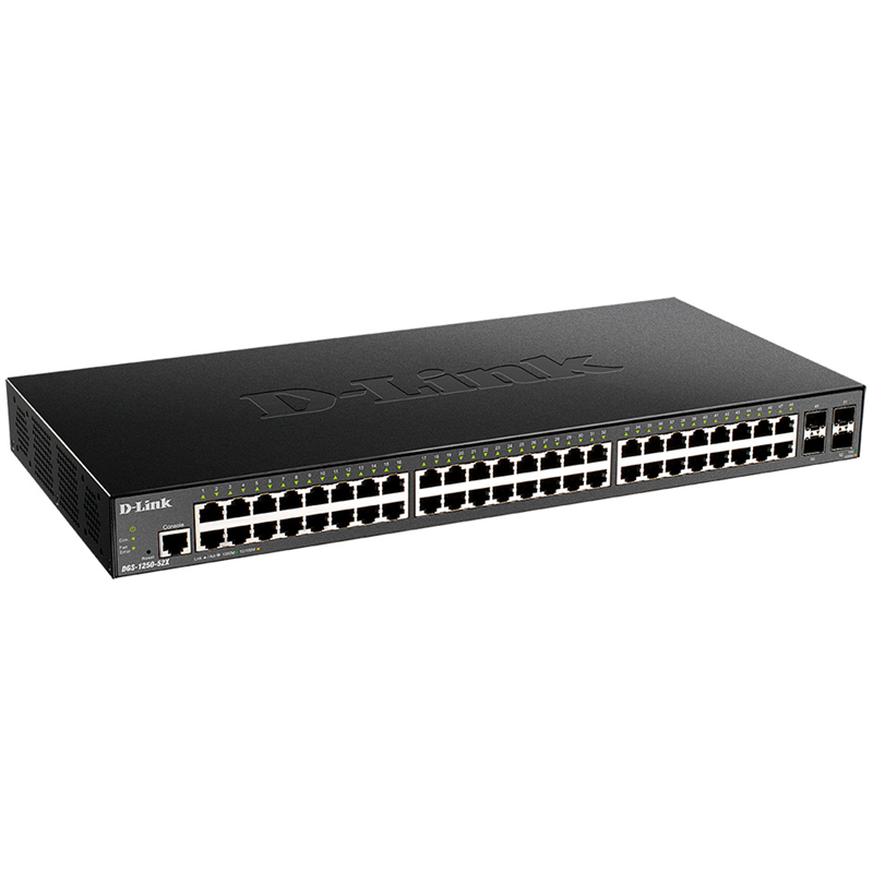 Коммутатор D-Link DGS-1250-52X смарт L2, 48 портов 1 Гбит/с, 4 SFP+ 10 Гбит/с, фото 2