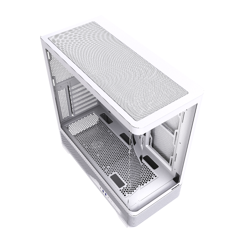 Корпус для ПК Hspd F560, Midi Tower, белый, под ATX, mATX, mITX, материал закалённое стекло, сталь, фото 4
