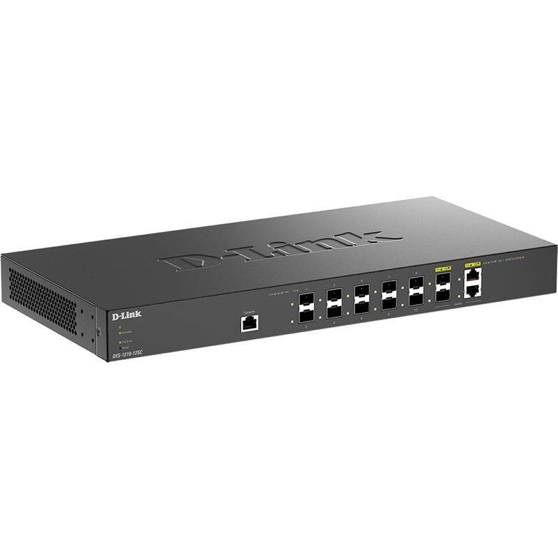 Коммутатор D-Link DXS-1210-12SC смарт L2+, 10 портов SFP+ 10 Гбит/с, 2 комбо 10GBase-T/SFP+, фото 2