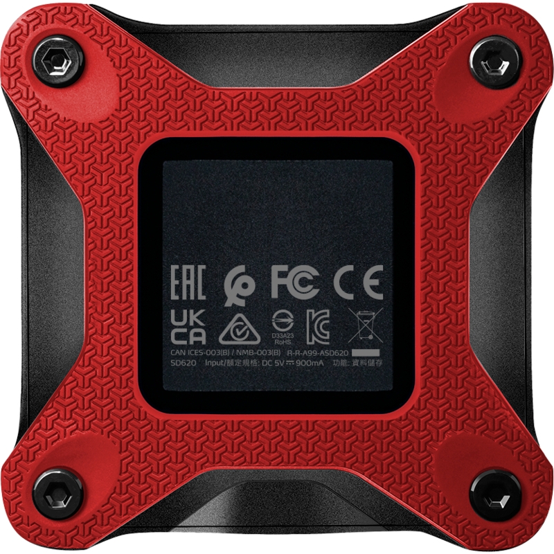 Внешний накопитель ADATA SD620, SSD 1 ТБ, USB 3.2 Gen 2 Type-A, чтение 520 МБ/с, запись 460 МБ/с, красный, фото 4