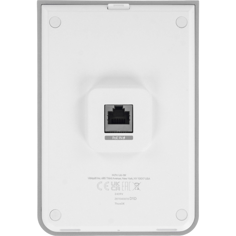 Точка доступа Ubiquiti UniFi 6 In-Wall U6-IW Wi-Fi 6, настенная, 3 порта 1 Гбит/с, PoE, фото 5
