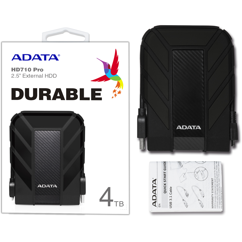 Внешний накопитель ADATA AHD710P-4TU31-CBK, HDD 4 ТБ, USB 3.2 Gen 1 Type-A, фото 5