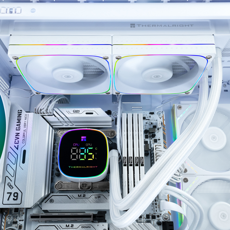 Система жидкостного охлаждения Thermalright Frozen Horizon 240 Digital, белый, фото 8