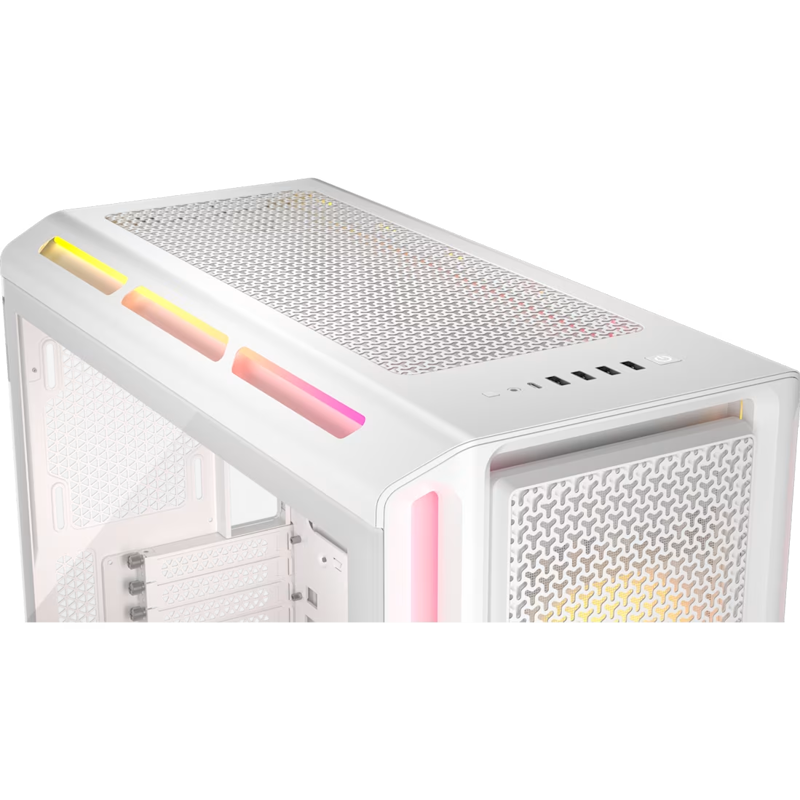 Корпус для ПК Corsair iCUE LINK 5000T LX RGB, Midi Tower, белый, под Mini-ITX, подсветка RGB, фото 2