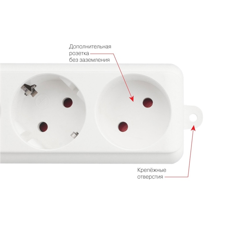 Фильтр-удлинитель Электрическая мануфактура Power Cube PRO, 6 розеток, шнур 5 м, 16 А, 3500 Вт, LC-фильтр, фото 4