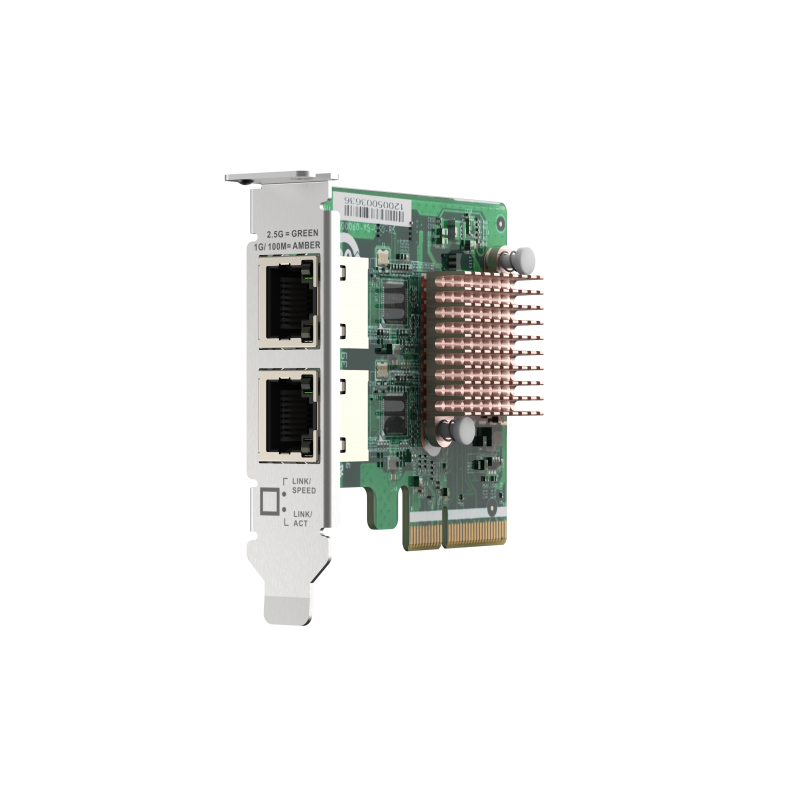 Сетевая карта QNAP QXG-2G2T-I225 2-port 2.5 GbE network expansion card, Controller I225-LM, PCIe Gen2 x2, 3 x Brackets included (QNAP QXG-2G2T-I225), фото 3