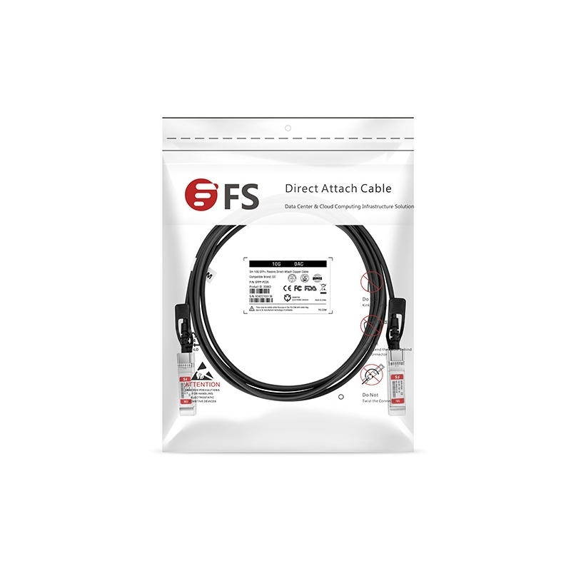 Кабель DAC FS SFP-10G-PC01 SFP+, 10 Гбит/с, пассивный медный, 1 м, фото 7