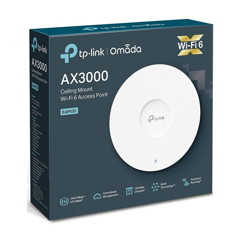 Точка доступа AX3000 Ceiling Mount Dual-Band Wi-Fi 6 Access Point (TP-Link EAP650), фото 6