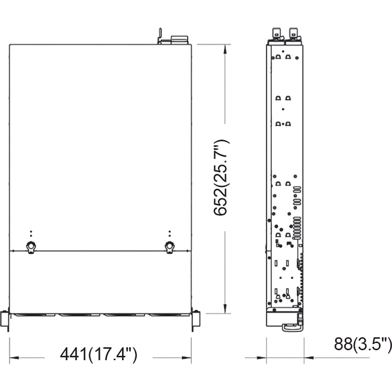 Серверный корпус 2U chassis; E-ATX, ATX, Micro-ATX, Mini-ITX MBs; 12 x 3.5" Swappable HDD Trays; RPS 1200W (1+1), Slide Rail: AC-R53 (Ablecom CS -R29-05P), фото 4
