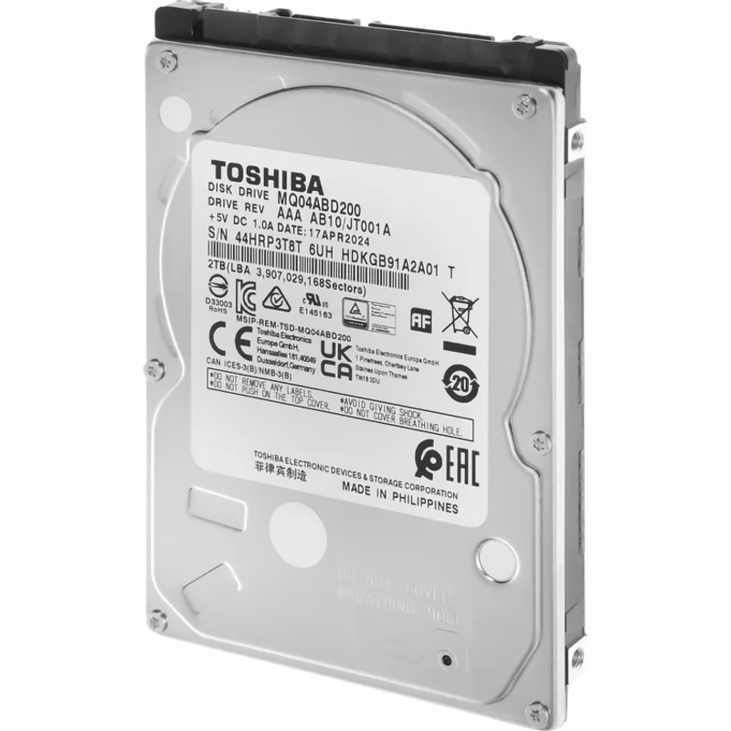 Жёсткий диск восстановленный Toshiba 2 ТБ 2,5″, 5400 об/мин, кэш 128 МБ, для ПК и ноутбуков, фото 5