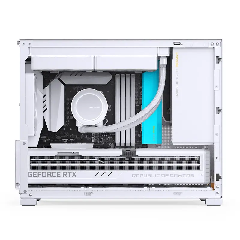 Корпус для ПК Jonsbo D32 PRO, Mini Tower, белый, под mATX, Mini-ITX, материал пластик, сталь, стекло, фото 7