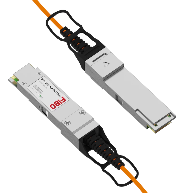 Кабель AOC Fibo FT-Q100-AOC20m QSFP28 100 Гбит/с, оптический, 20 м, фото 2