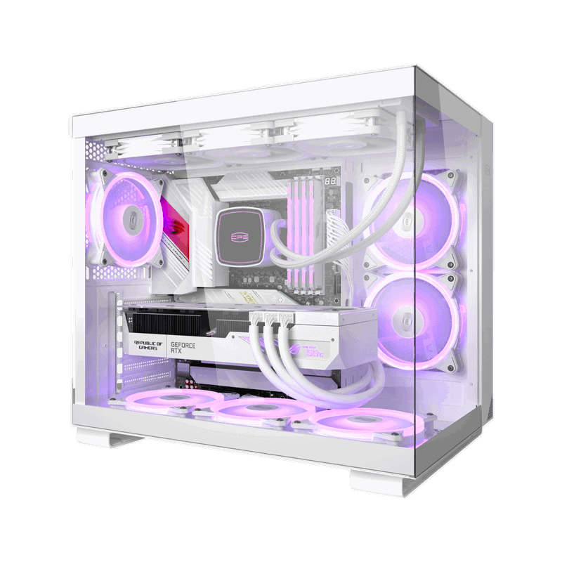 Корпус для ПК PcCooler C3T500 ARGB WH, Midi Tower, белый, под ATX, mATX, Mini-ITX, материал сталь, стекло, фото 2