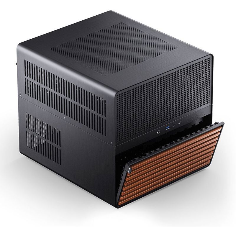 Корпус для ПК Jonsbo N5, Mini Tower, чёрный, под ATX, E-ATX, mATX, Mini-ITX, материал алюминий, дерево, сталь, фото 2