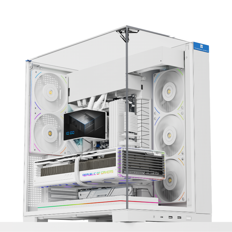 Корпус для ПК Thermalright A70 Vision FAN5-C, Midi Tower, белый, чёрный, под ATX, mATX, mITX, фото 11