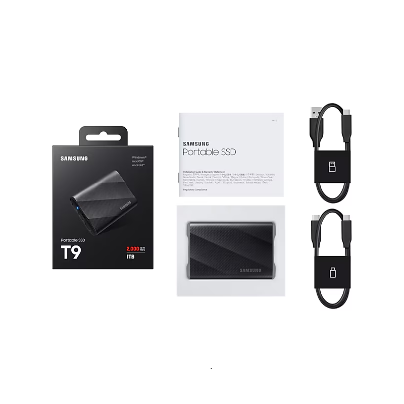 Внешний накопитель Samsung T9, SSD 1 ТБ, USB 3.2 Gen 2 Type-C, чтение 2000 МБ/с, запись 1950 МБ/с, фото 5
