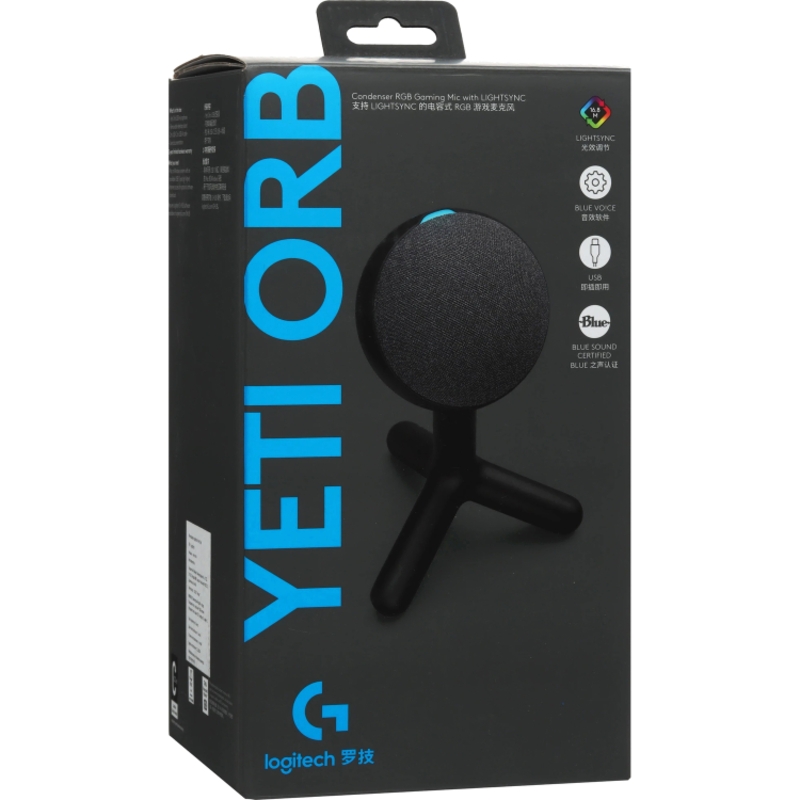Микрофон Logitech USB Microphone Yeti Orb, проводное подключение, USB Type-A, настольный, Black, фото 8
