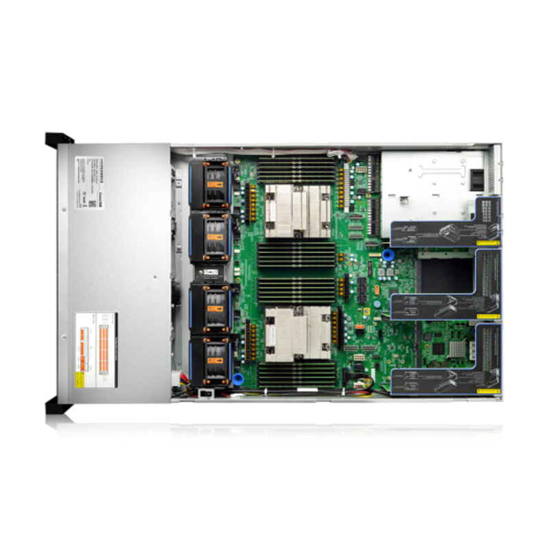 Серверная платформа Gooxi SR201-D08R-G2 2u 8 bay platform with direct backplane, based on AMD 9004; 2x 2.5" rear SAS/SATA; 2x 2.5" rear NVMe; 2xPCIe 4.0x16; 4xPCIe 4.0x8; 2x1300W psuRAIL (Gooxi 0.96.002.1051), фото 3