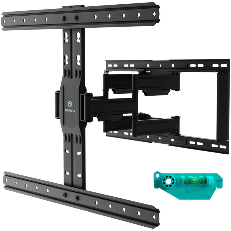Кронштейн ONKRON 32-90" макс 400*600 наклон -5°/+10°, поворот ±45°, Горизонтальная регулировка: +-3°, Макс нагрузка 50кг, от стены 34-415мм, съемный уровень, черный (ONKRON SM6L BLACK), фото 2