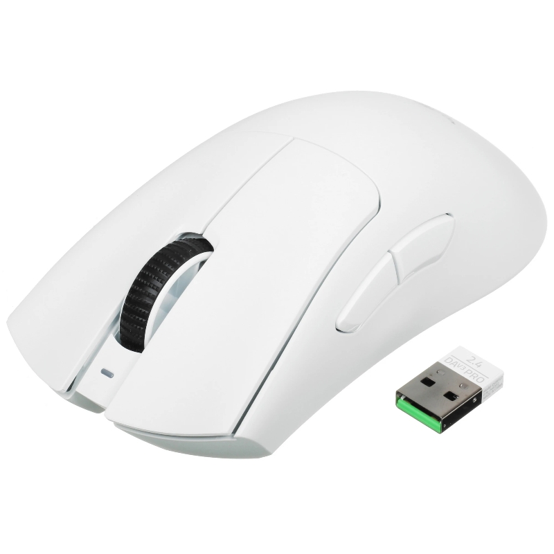 Мышь Razer DeathAdder V3 Pro, USB-A, радиоканал, 30000 dpi, белый, подсветка, фото 4