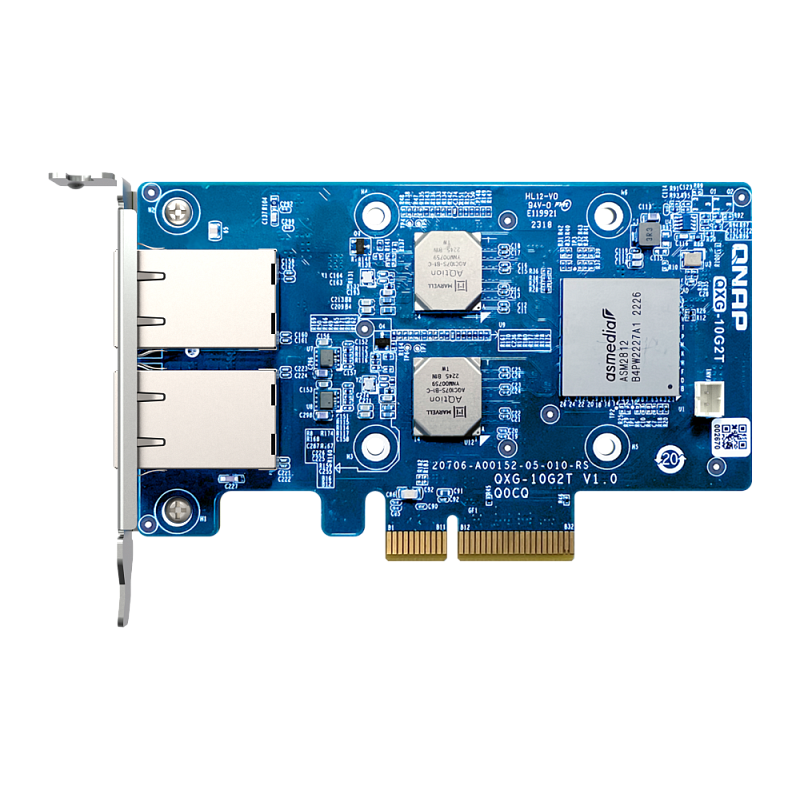 Сетевая карта QNAP QXG-10G2T Dual-port BASET 10GbE network expansion card; low-profile form factor; PCIe Gen3 x4 (QNAP QXG-10G2T), фото 7