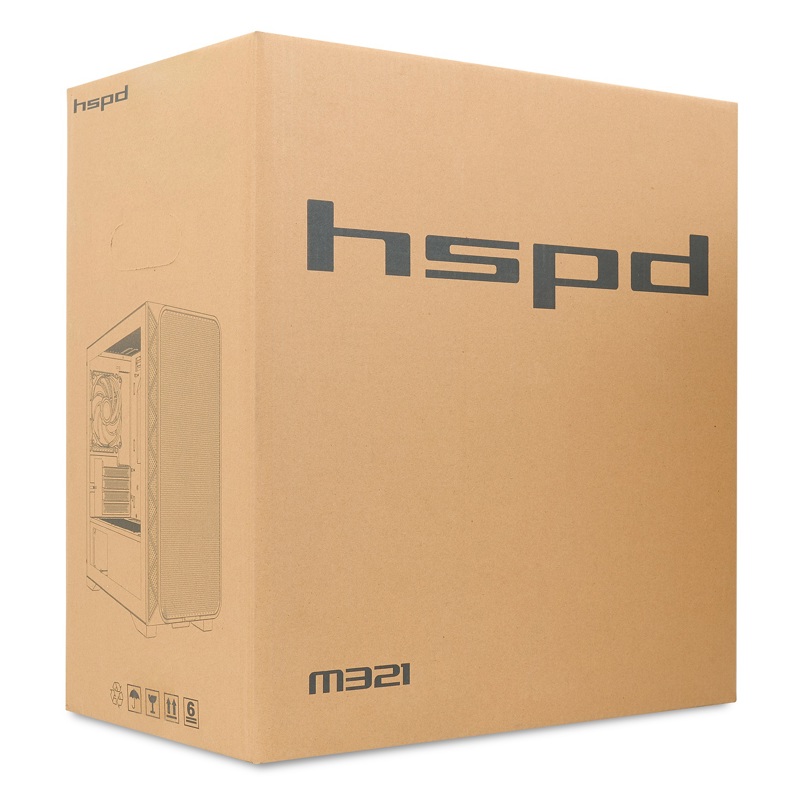 Корпус для ПК Hspd M321, Mini Tower, чёрный, под mATX, Mini-ITX, материал закалённое стекло, сталь, фото 12
