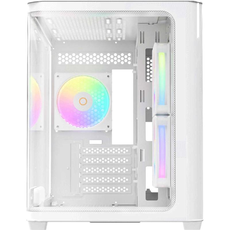 Корпус для ПК Ocypus Iota C50 Curve WH ARGB, Mini Tower, белый, под mATX, mITX, подсветка ARGB, фото 2
