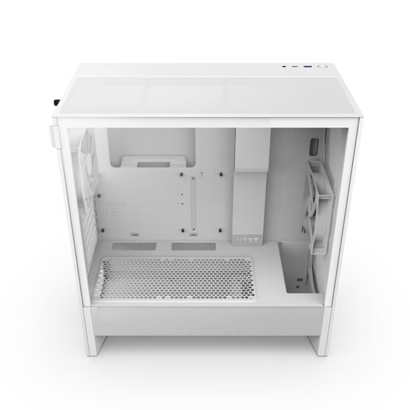 Корпус ПК без блока Case NZXT H5 Flow (2024), Midi-Tower, TG, 1x120mm, 1xUSB-A 3.2 + 1xUSB-C 3.2, E-ATX, ATX, mATX, mITX White, фото 2