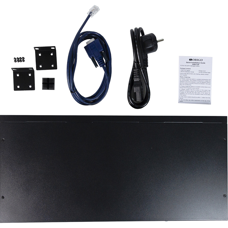 Коммутатор Origo OS6112F управляемый L3, 12 портов SFP+ 10 Гбит/с, консольный порт RJ-45, фото 4
