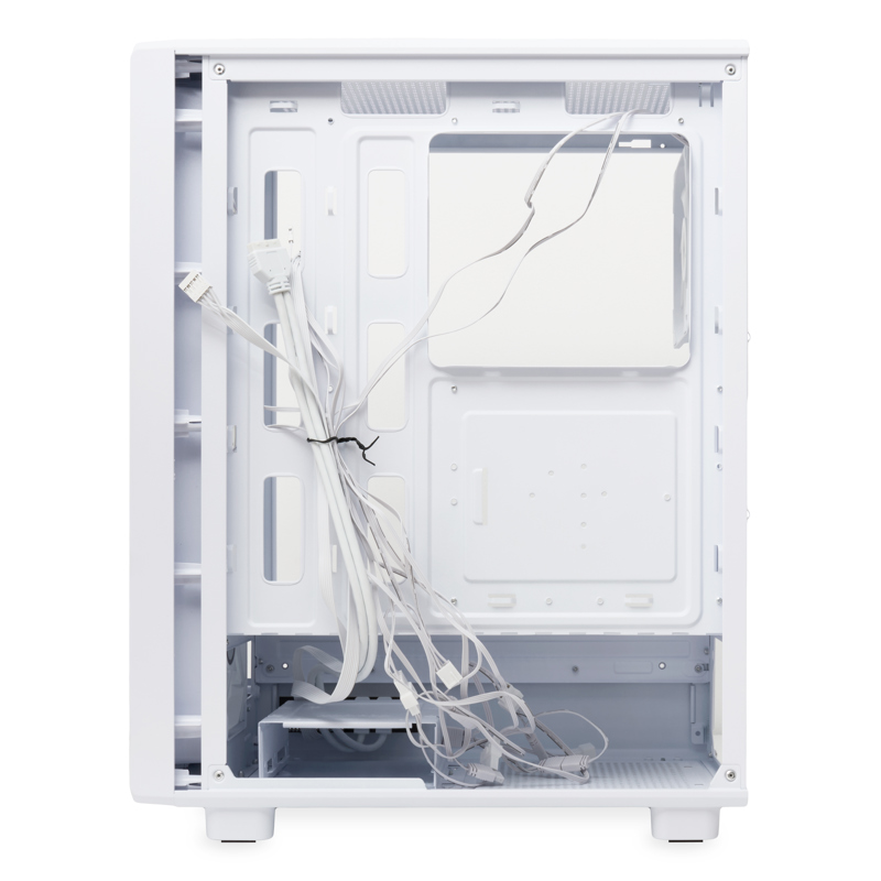 Корпус для ПК Hspd M510, Midi Tower, белый, под ATX, mATX, Mini-ITX, материал закалённое стекло, сталь, фото 7