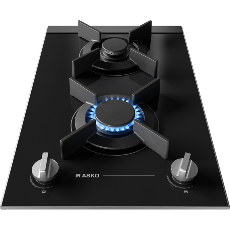 Варочная панель ASKO HG8320BGB1, газовая, домино 33 см, 2 конфорки, WOK Fusion Volcano, газ-контроль, чёрная, фото 3
