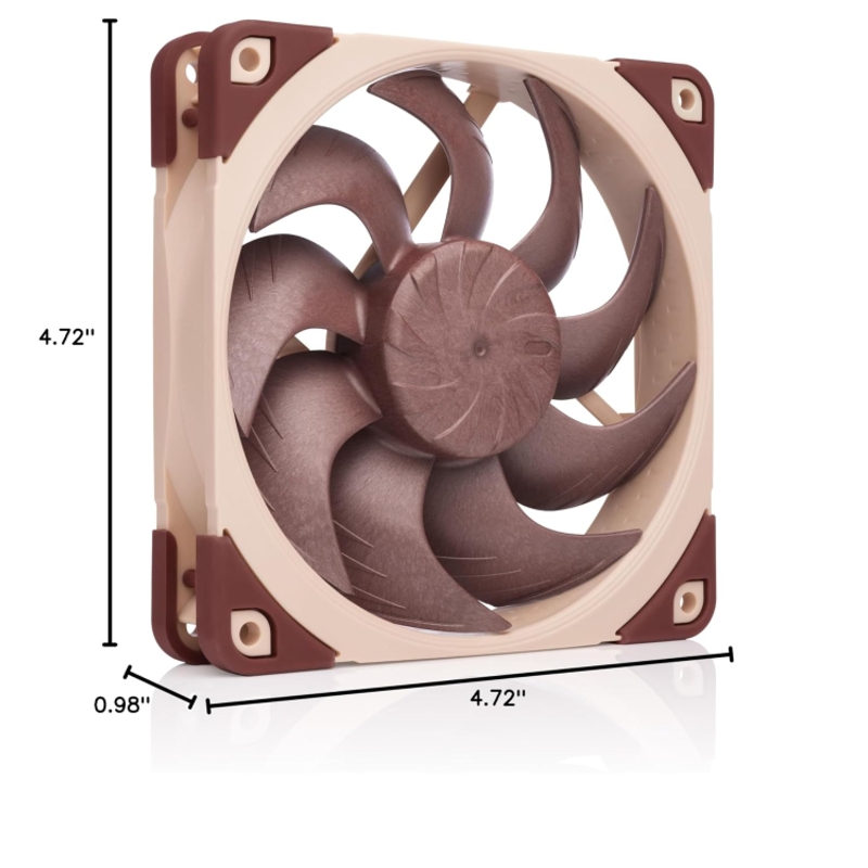 Корпусной вентилятор Noctua Cooler NF-A12x25 G2 PWM, вентилятор 120 мм, 1800 об/мин, бежевый, фото 9