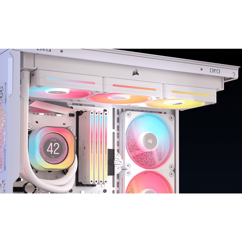 Корпус для ПК Corsair 3500X LX-R RGB iCUE LINK, Midi Tower, белый, под ATX, E-ATX, mATX, Mini-ITX, фото 7