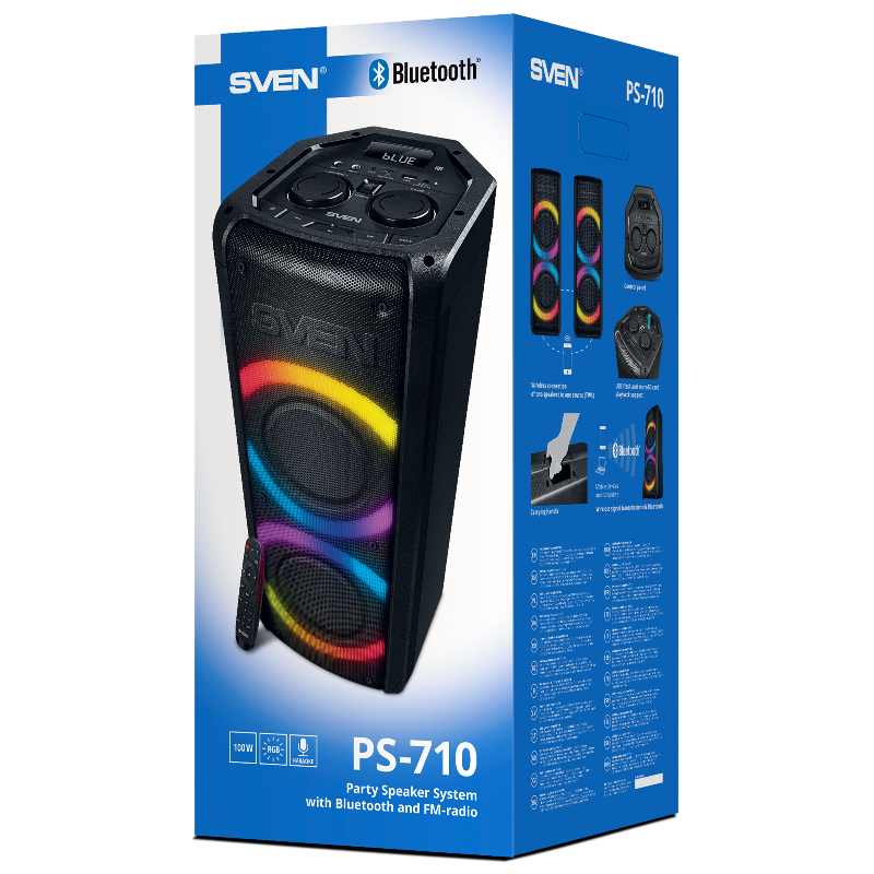 Колонки Sven PS-710, 100 Вт, беспроводное подключение, чёрный, фото 13