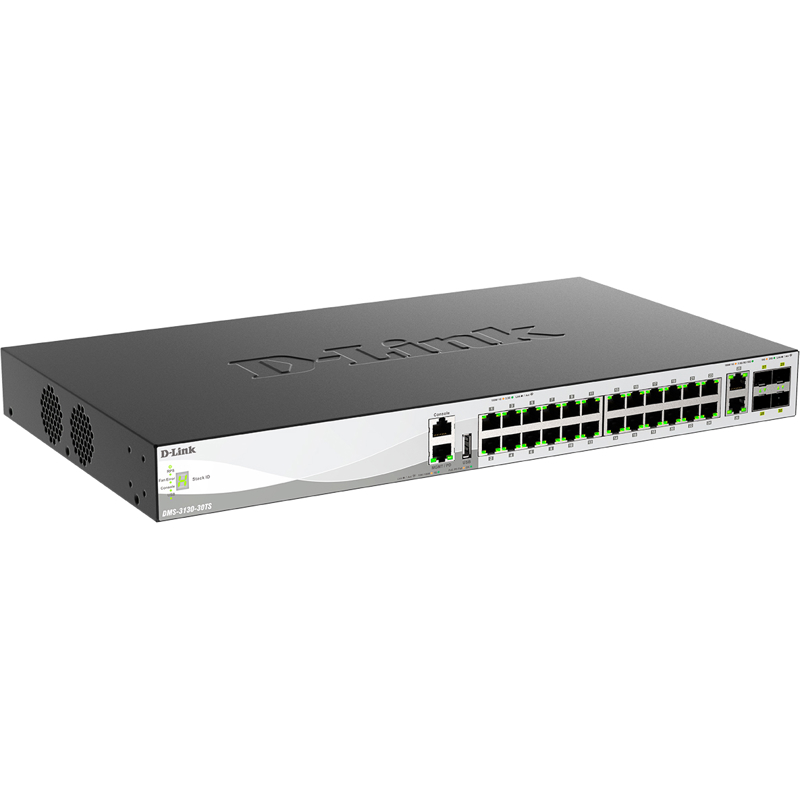 Коммутатор D-Link DMS-3130-30TS управляемый L3, 24 порта 2,5 Гбит/с, 2 порта 10GBASE-T, 4 SFP28, фото 2