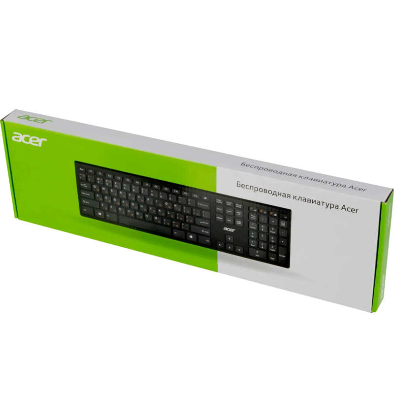 Клавиатура Acer OKR020 2.4G slim Multimedia, радиоканал, ножничные, чёрный, фото 7