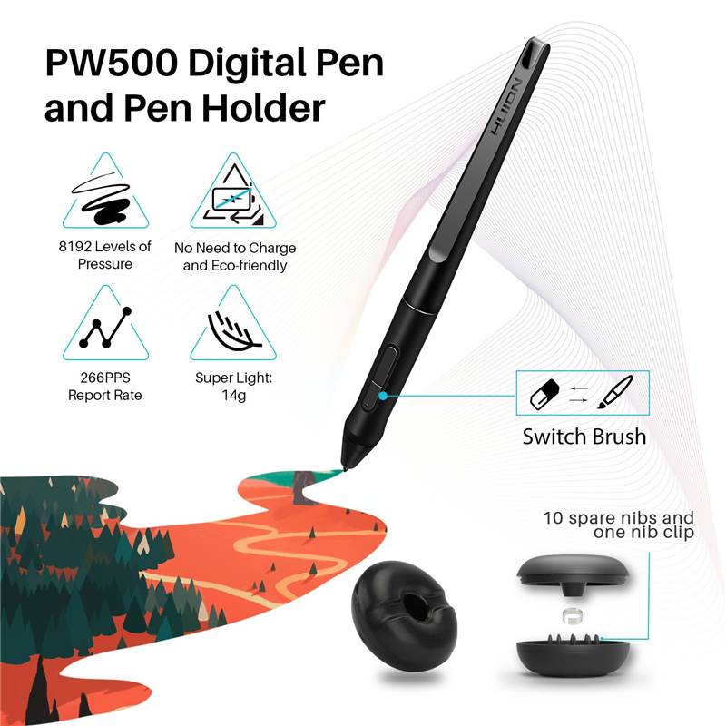 Интерактивный дисплей Сенсорный Huion KAMVAS Pro 20, 19.5 ″, 8192 уровней нажима, фото 10