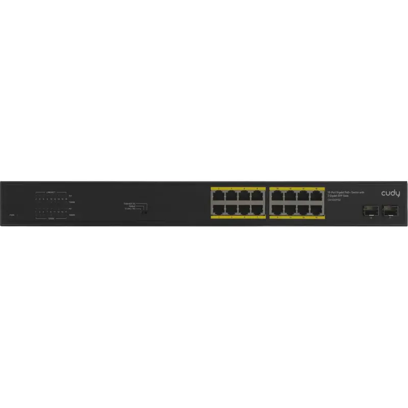 PoE-коммутатор Cudy GS1020PS2 неуправляемый, 16 портов PoE+ 1 Гбит/с, 2 SFP, 200 Вт, фото 2