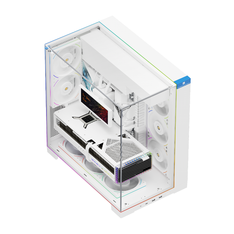 Корпус для ПК Thermalright A70 FAN5-C, Midi Tower, белый, под ATX, mATX, mITX, подсветка ARGB, фото 10