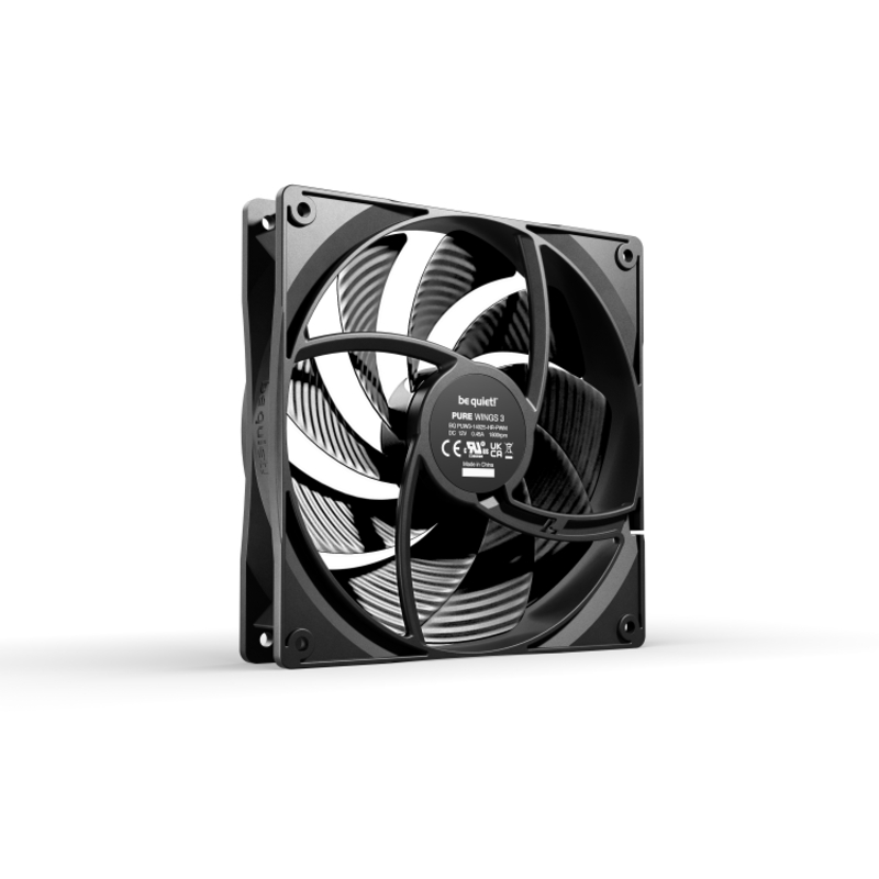 Корпусной вентилятор be quiet! Cooler PURE WINGS 3, вентилятор 140 мм, 1800 об/мин, чёрный, поток 72.2 CFM, фото 2