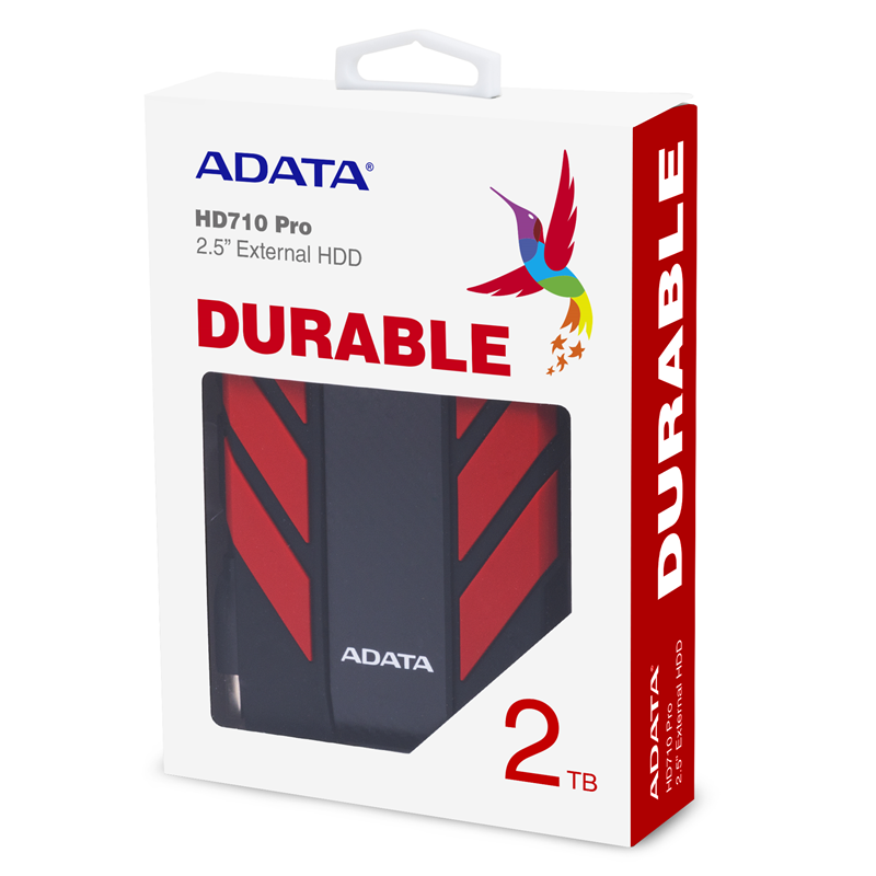 Внешний жёсткий диск 2TB ADATA HD710 Pro (Red), IP68, USB 3.2 Gen1, 133x99x27mm, 390g (ADATA AHD710P-2TU31-CRD), фото 6