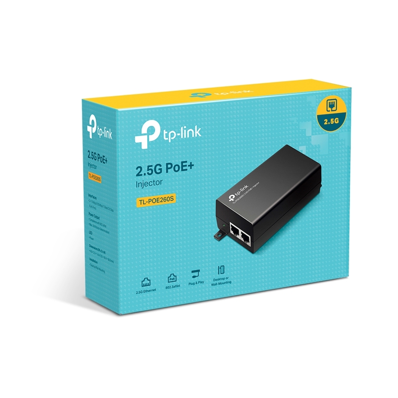 Инжектор PoE+ TP-Link Omada POE260S, 2,5 Гбит/с, 802.3at, фото 3