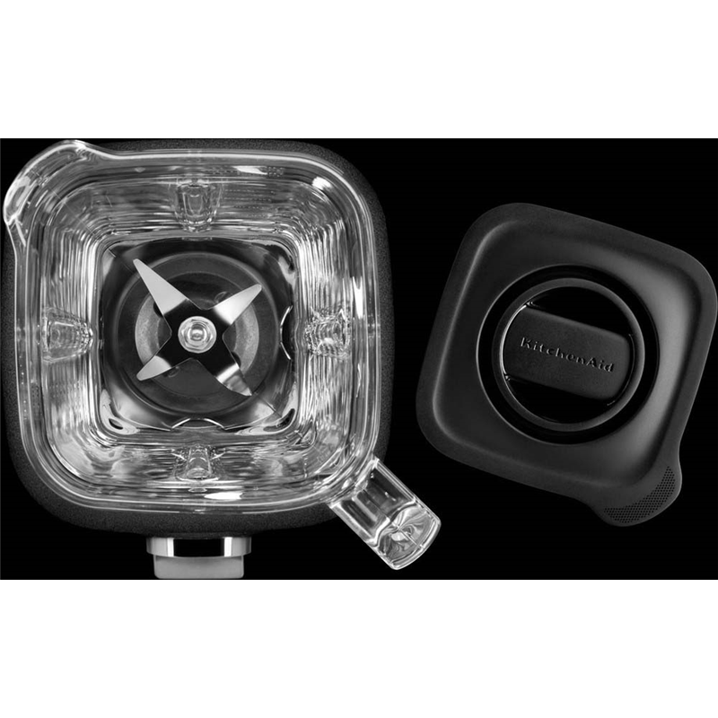 Стационарный блендер KitchenAid Artisan 5KSB4026EBK, стеклянный стакан 1,4 л, 1200 Вт, чугун, фото 5