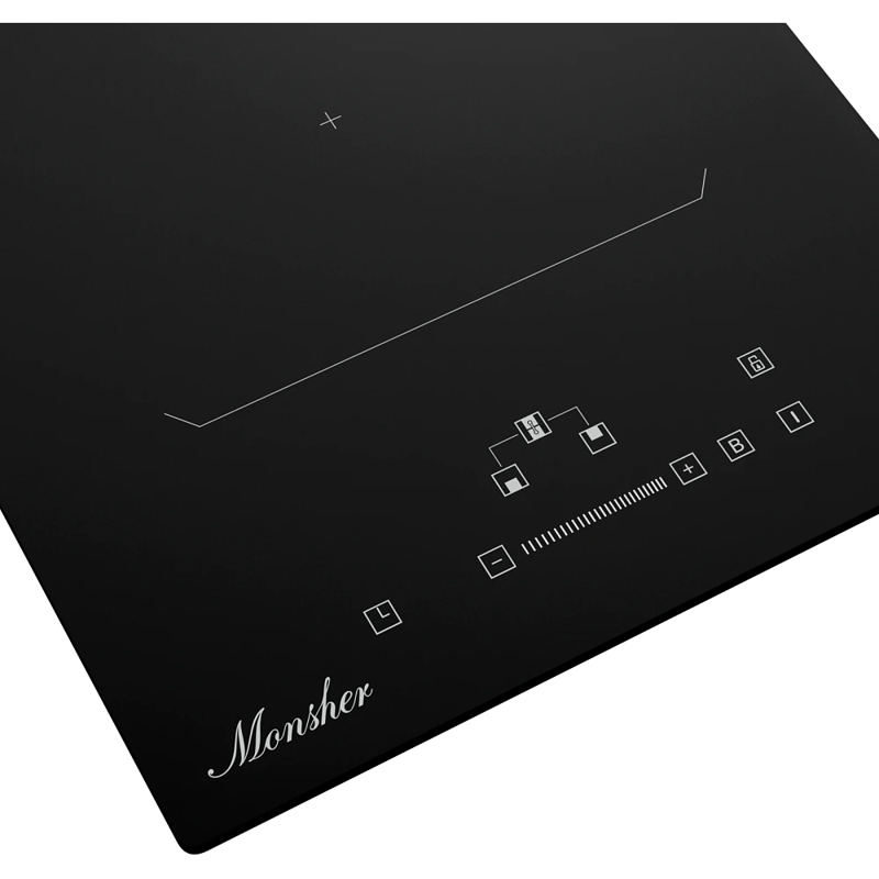 Варочная панель Monsher MHI 3011, индукционная, 30 см, 2 конфорки, инвертор, бустер, чёрная, фото 3