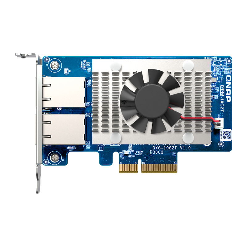 Сетевая карта QNAP QXG-10G2T Dual-port BASET 10GbE network expansion card; low-profile form factor; PCIe Gen3 x4 (QNAP QXG-10G2T), фото 2
