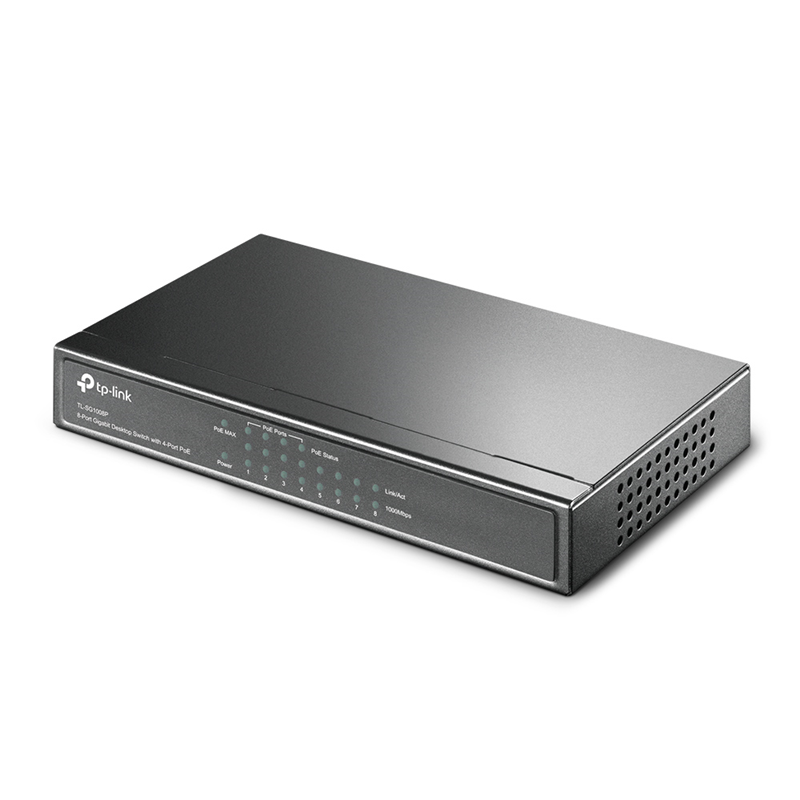 Коммутатор TP-Link TL-SG1008P неуправляемый, 8 портов 1 Гбит/с, 4 порта PoE, 55 Вт, фото 3
