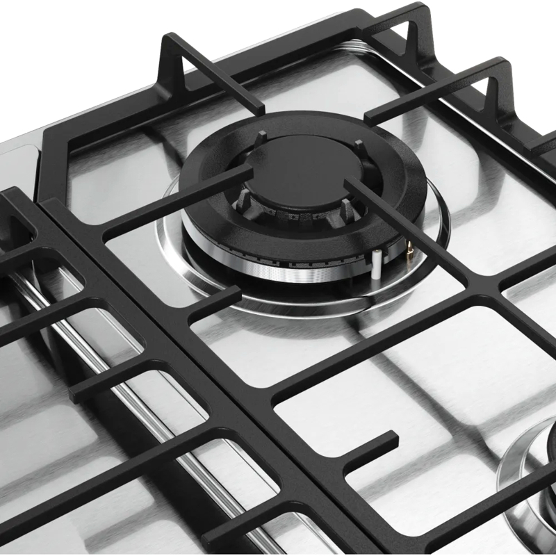 Варочная панель Kuppersberg FS 66 X, газовая, 58 см, 4 конфорки с WOK, газ-контроль, нержавеющая сталь, фото 4