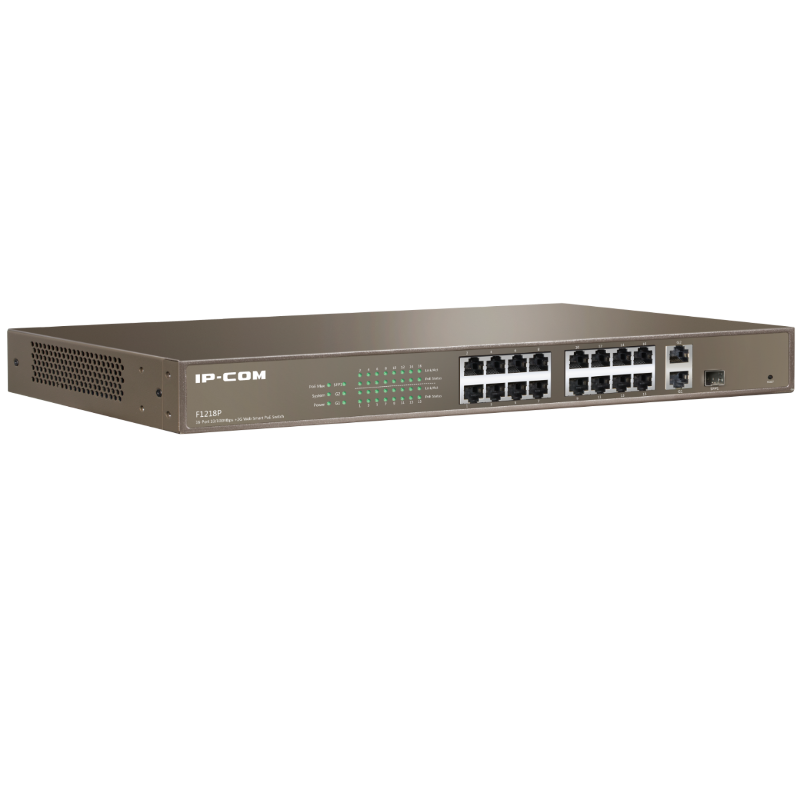 Коммутатор Tenda IP-COM F1218P-16-250W управляемый, 16 портов PoE 100 Мбит/с, 2 порта 1 Гбит/с, фото 2