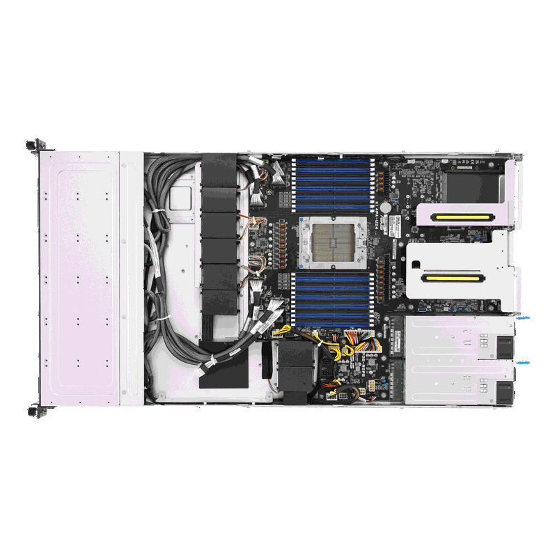 Серверная платформа ASUS RS501A-E12-RS12U, 1U, 1 x SP5 LGA6096 360W, 24 x DDR5 6400/4800*, 12x 2.5" NVMe hsb, 2 x M.2 22110 (ASUS 90SF03Y1-M000D0), фото 8