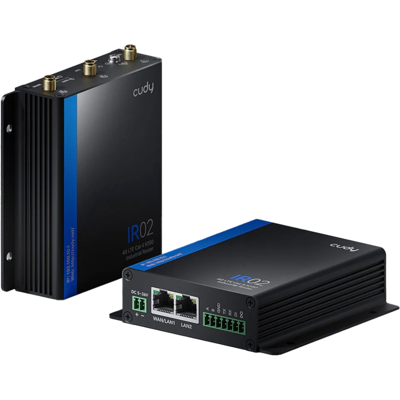 Промышленный 4G-маршрутизатор Cudy IR02, LTE Cat4, 2 SIM, Wi-Fi N150, RS485/RS232, фото 4